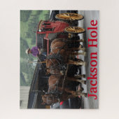 Jackson Hole Wyoming Stagecoach Jigzaag Puzzle Legpuzzel (Verticaal)
