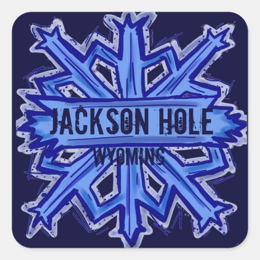 Jackson Hole Wyoming stickers de flocon de neige (Devant)
