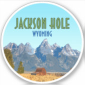 Jackson Hole Wyoming Vintage Sticker (Voorkant)