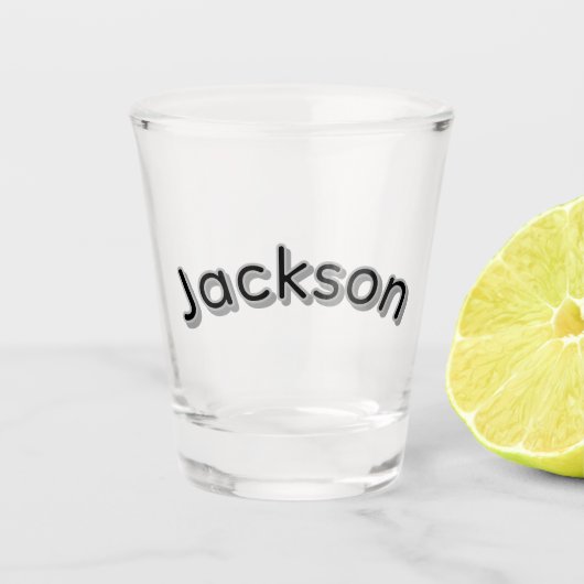 Jackson Jongensnaam, Shot Glas (Voorkant)
