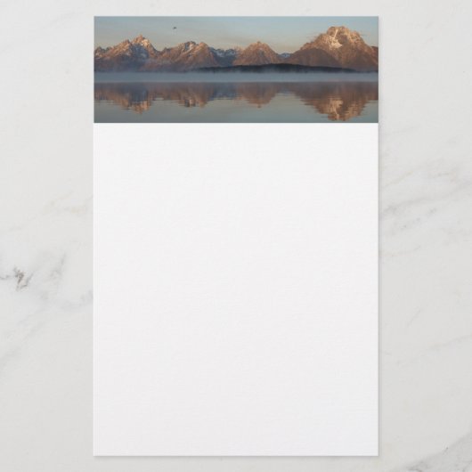 Jackson Lake Dam Reflection in Grand Teton Park Briefpapier (Voorkant)