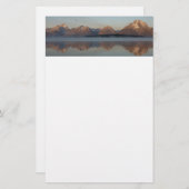 Jackson Lake Dam Reflection in Grand Teton Park Briefpapier (Voorkant / Achterkant)