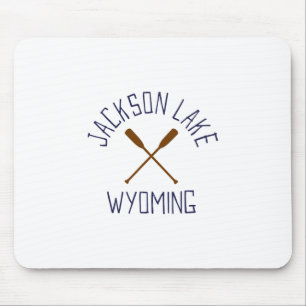 Jackson Lake Wyoming Buitenactiviteiten Vintage Muismat