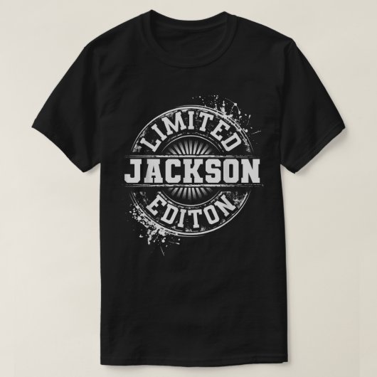 JACKSON Limited Edition Funny Personalized Name Jo T-shirt (Design voorkant)