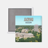 Jackson Mississippi Capital Magneet (Voorkant / Achterkant)
