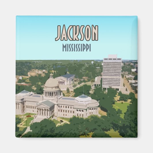 Jackson Mississippi Capital Magneet (Voorkant)