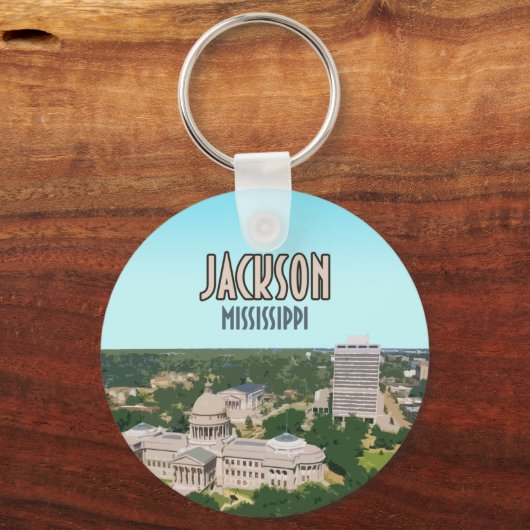 Jackson Mississippi Capital Sleutelhanger (Voorkant)