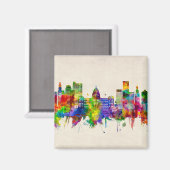 Jackson Mississippi skyline Magneet (Voorkant / Achterkant)