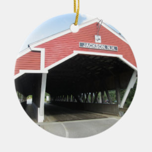 Jackson NH Covered Bridge Keramisch Ornament