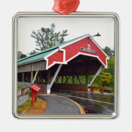 Jackson, NH Covered Bridge kerstversiering Metalen Ornament
