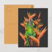 Jackson’s kameleon tussen de paradijsvogel briefkaart (Voorkant / Achterkant)