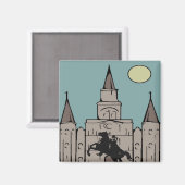 Jackson Square French Quarter Poster Magneet (Voorkant / Achterkant)