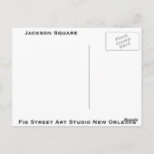Jackson Square in Rain, New Orleans Briefkaart (Achterkant)