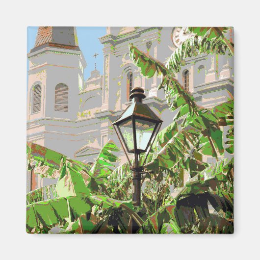 Jackson Square Lamp Post Magneet (Voorkant)
