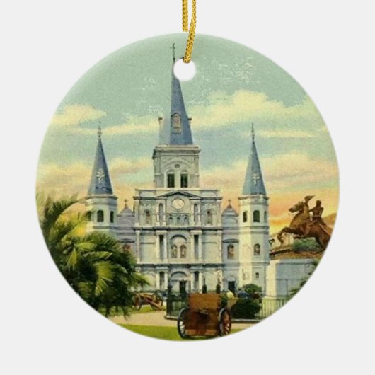 Jackson Square New Orleans Keramisch Ornament (Voorkant)