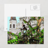 Jackson Square New Orleans Lamp Post Briefkaart (Voorkant / Achterkant)