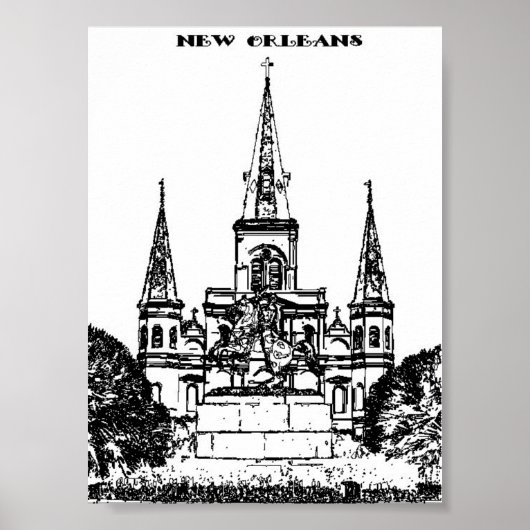 Jackson Square, New Orleans Poster (Voorkant)
