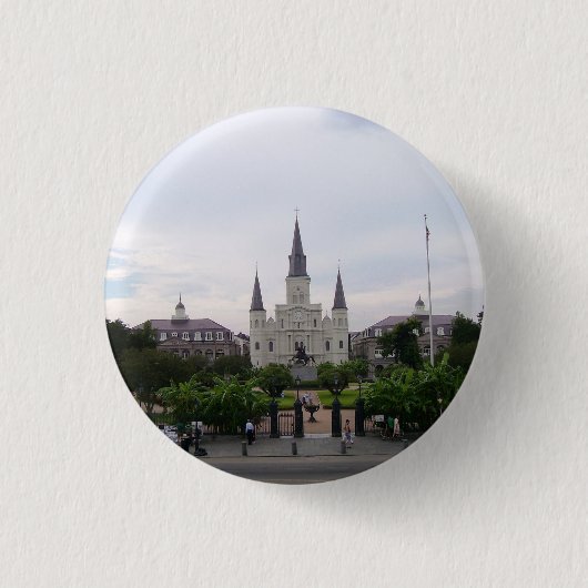 Jackson Square, New Orleans Ronde Button 3,2 Cm (Voorkant)