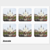 Jackson Square, Saint Louis Cathedral bij mas Vierkante Sticker (Vel)