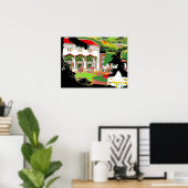 Jackson Statue op Square Poster (Thuiskantoor)