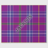 Jackson Tartan met achternaam Cadeaupapier (Vlak)