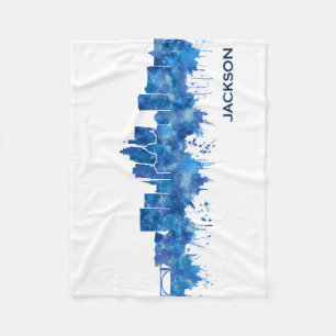 Jackson USA Skyline Blue Fleece Deken