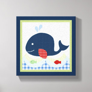 Jackson//Whale/Fish de Druk van het Canvas Afdruk