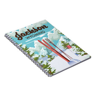 Jackson Wyoming ski poster Notitieboek
