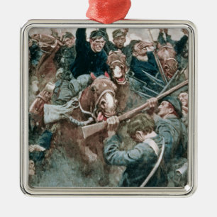 Jackson's brigade staat als een stenen muur metalen ornament