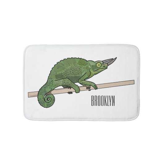 Jackson's chameleon cartoon badmat (Voorkant)