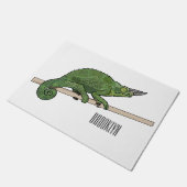 Jackson's chameleon cartoon deurmat (Schuin)