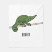 Jackson's chameleon cartoon fleece deken (Voorkant)