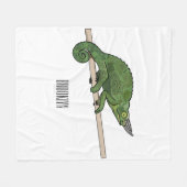 Jackson's chameleon cartoon fleece deken (Voorkant (Horizontaal))