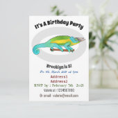 Jackson's chameleon cartoon kaart (Staand voorkant)