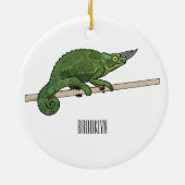Jackson's chameleon cartoon keramisch ornament (Achterkant)