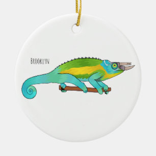 Jackson's chameleon cartoon keramisch ornament