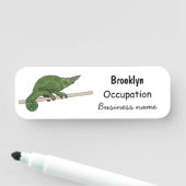 Jackson's chameleon cartoon naamplaatje (In situ)