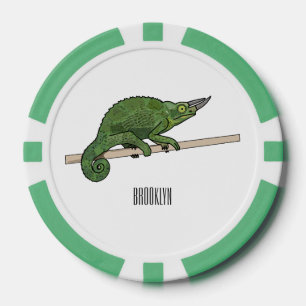 Jackson's chameleon cartoon poker chips