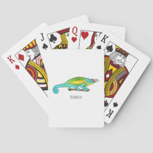 Jackson's chameleon cartoon pokerkaarten