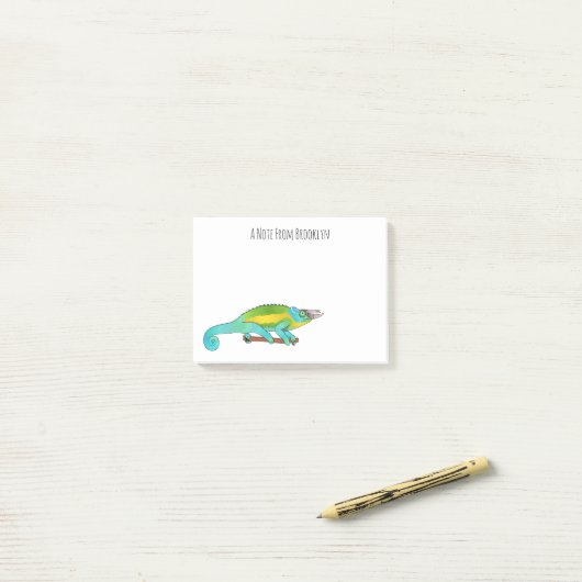 Jackson's chameleon cartoon post-it® notes (Op bureau)