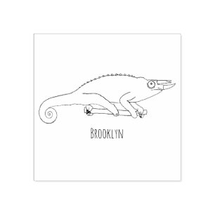Jackson's chameleon cartoon rubberstempel