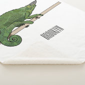 Jackson's chameleon cartoon sherpa deken (3/4)
