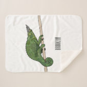 Jackson's chameleon cartoon sherpa deken (Voorkant (horizontaal))