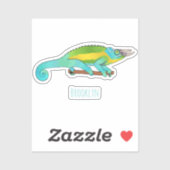 Jackson's chameleon cartoon sticker (Vel)