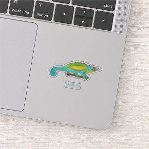 Jackson's chameleon cartoon sticker