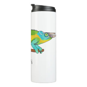 Jackson's chameleon cartoon thermosbeker