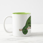 Jackson's chameleon cartoon tweekleurige koffiemok (Links)
