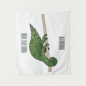 Jackson's chameleon cartoon wandkleed (Voorkant)