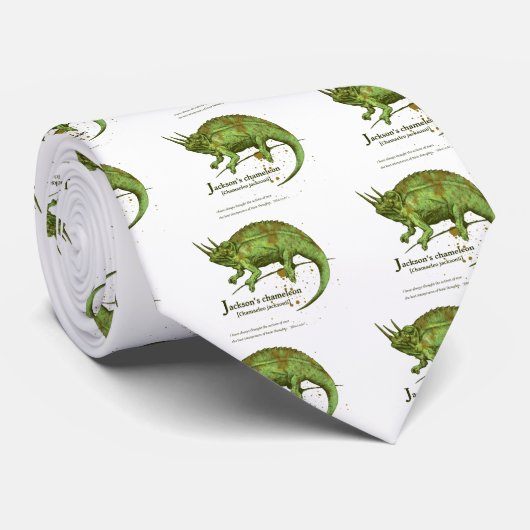Jackson's chameleon - leaf stropdas (Opgerold)