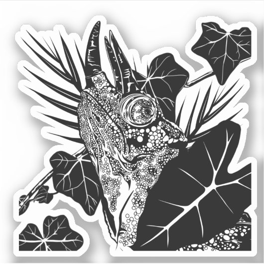 Jackson's Chameleon Sticker (Voorkant)